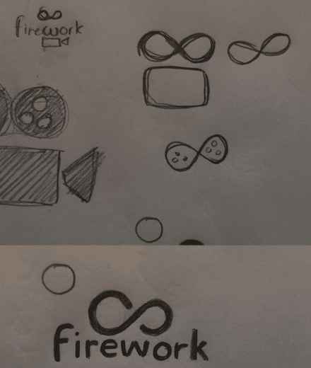 Picture of Pencil Sketch of Logo - Project 100 Logo Design Process
